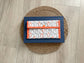 Orange & Gray Retro Print Eyeglass Case