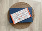 Orange & Gray Retro Print Eyeglass Case