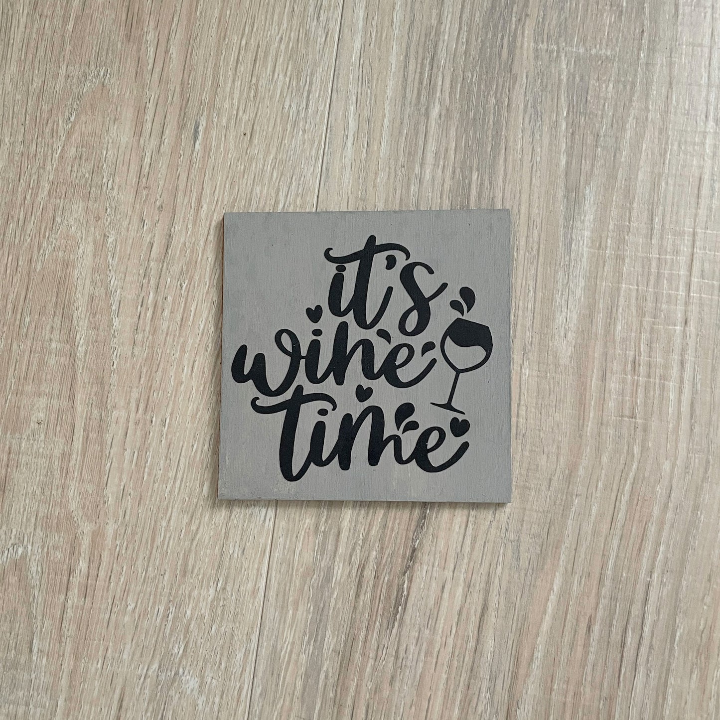 Wine Themed Set of 4 Wood Coasters