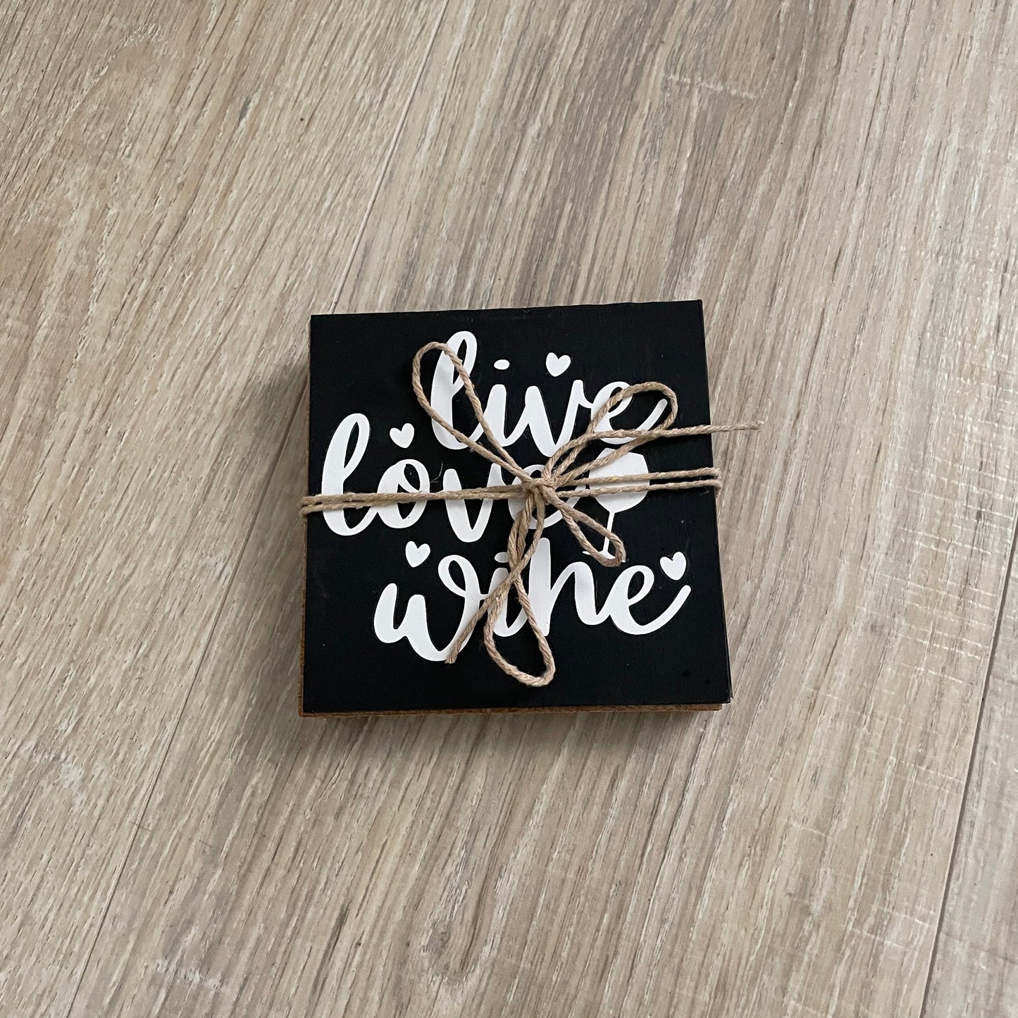 Wine Themed, Set of 4 Wooden Coasters