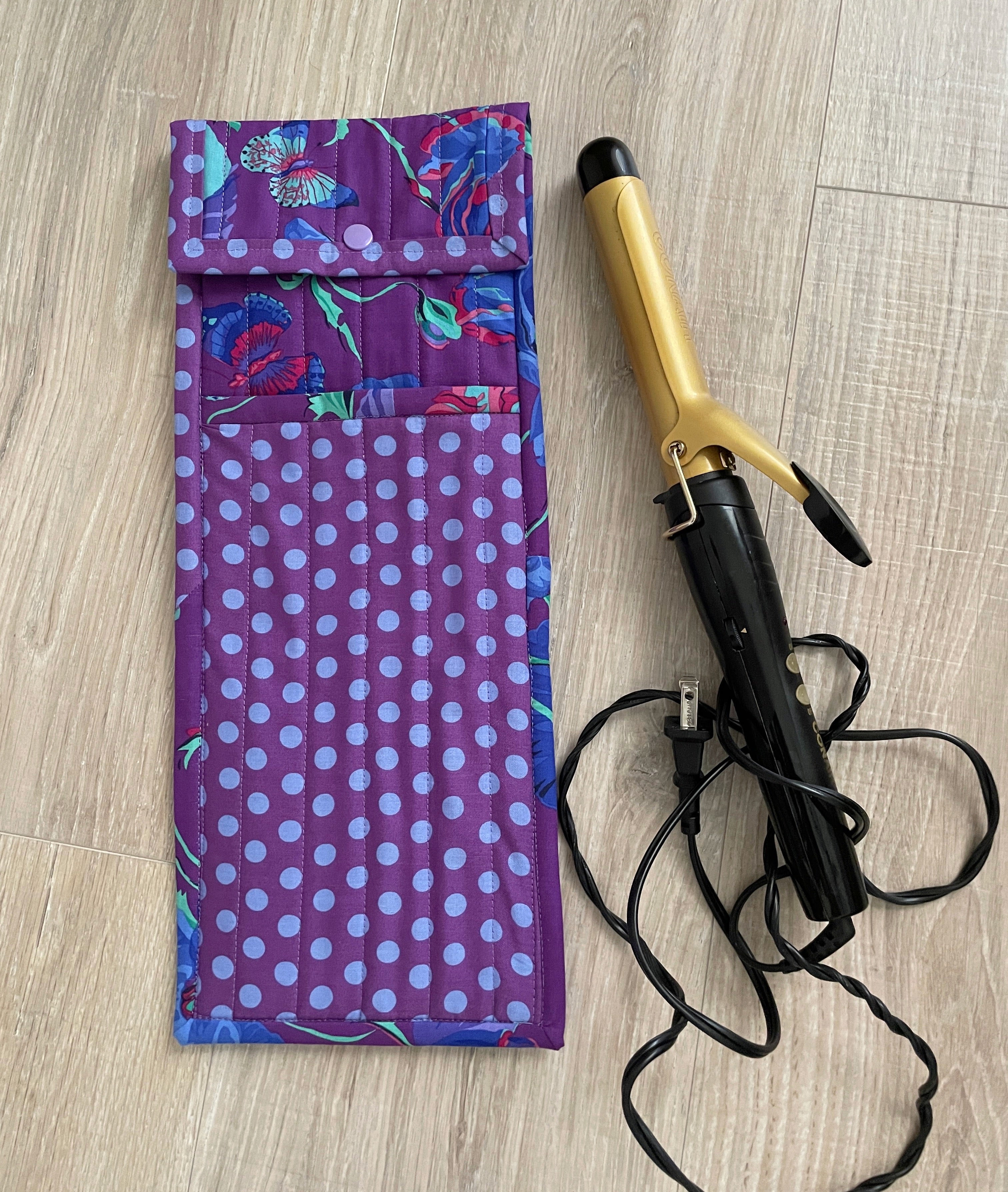 Handmade Flat Iron Bag Quilted Heat Resisted Curling Iron Case Gifts By Karla