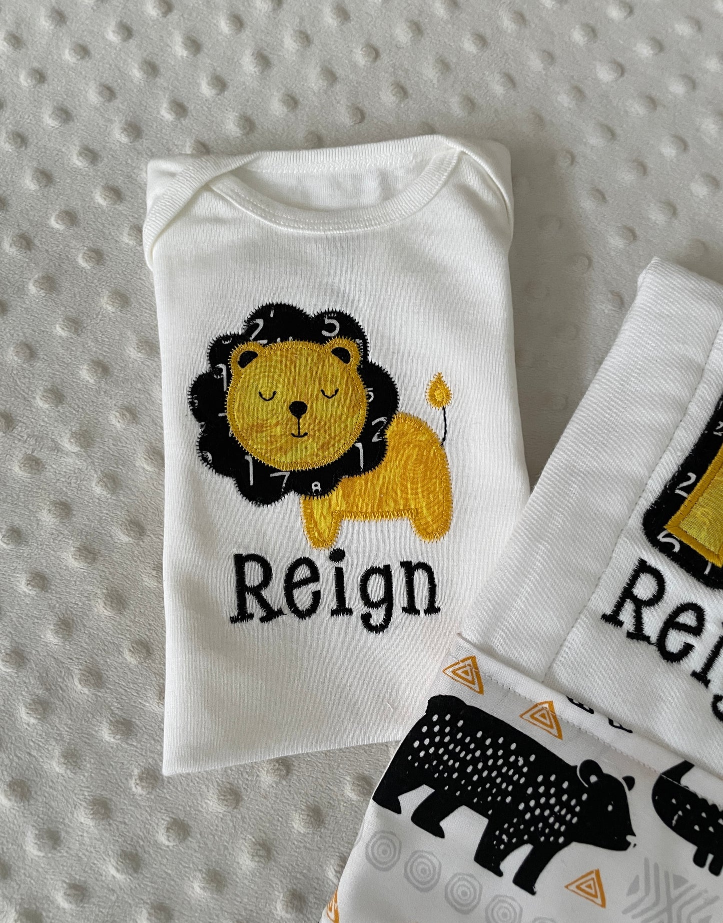 Personalized Safari Lion Baby Gift Set | Custom Name