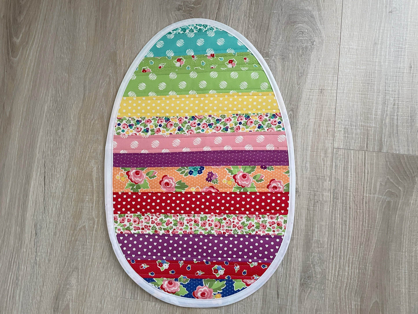 Quilted Easter Egg Handmade Spring Table Runner