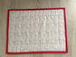 Quilted Christmas Large Casserole Hot Pad, Vintage Santa Merry Christmas Table Decor