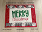 Quilted Christmas Large Casserole Hot Pad, Vintage Santa Merry Christmas Table Decor