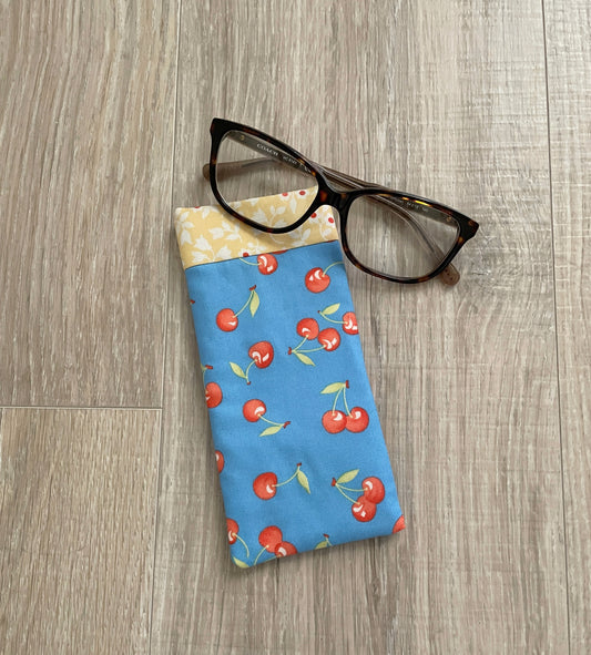 Quilted Eyeglass Sleeve, Handmade Sunglass Pouch