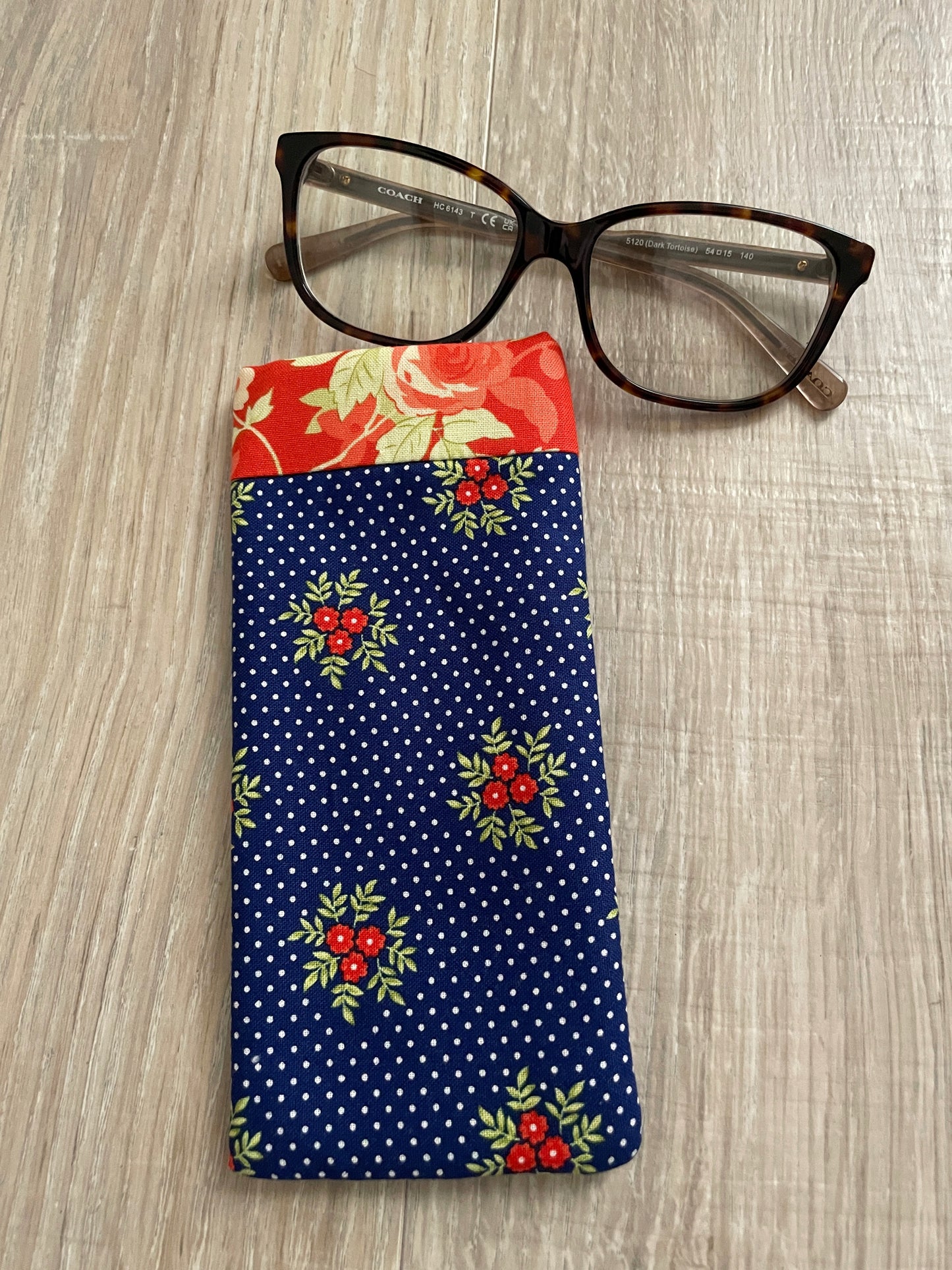 Quilted Eyeglass Sleeve, Handmade Sunglass Pouch