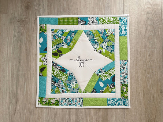 Quilted Table Topper, Summer Vintage Star Wall Art