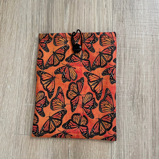 Book Sleeve for Books or Tablets, Padded Butterfly Bible Cover