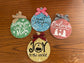 Christian Christmas Wood Gift Tags: Faith-Based Ornaments, Set of 4