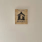 Our Family Believes– Rustic Christmas Wood Sign, Faith-Inspired Shelf Sitter, Nativity Scene Decor