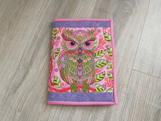 Handmade Notebook Cover - Pink Purple Owl