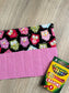 Handmade Crayon Roll Up, Crayon Tote, Crayon Holder featuring colorful Owls with Included Crayons
