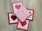 Quilted Fabric Coasters, Set of 4 Handmade Drink Mats with Holder