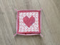 Quilted Fabric Coasters, Set of 4 Handmade Drink Mats with Holder