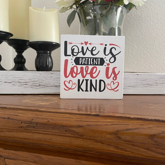 Christian Mini Wood Sign, Faith-Based Shelf or Tier Tray Decor