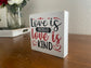 Christian Mini Wood Sign, Faith-Based Shelf or Tier Tray Decor