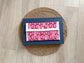 Pink and Red Eyeglass Case – Handmade Padded Glasses Sleeve with Snap Button Closure