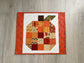 Pumpkin Table Topper, 13 x 16 Quilted Fall Centerpiece, Handmade Autumn Home Decor