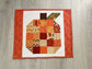 Pumpkin Table Topper, 13 x 16 Quilted Fall Centerpiece, Handmade Autumn Home Decor