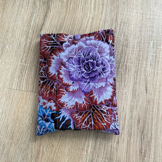 Fabric book cover, Book Sleeve, Book Jacket, Small Book Cover, Book Gift, Book Pouch, Book Lover Gift, Book Protector, Purple Florals