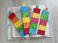 Handmade Quilted Bookmarks, Set of 4 Scrappy Bookmark Gift for Book Lovers