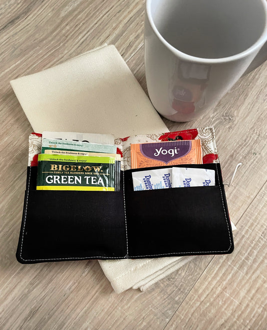 Tea Wallet, Tea Bag Holder Handmade