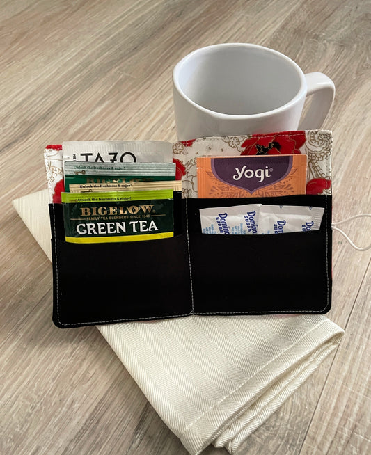 Tea Wallet, Tea Bag Holder Handmade