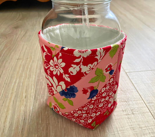 Insulated Mason Jar Cozy/Sleeve, Handmade Drink Accessory