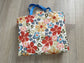 Quilted Book Sleeve with Handles, Handmade Floral Cotton Bible Protector