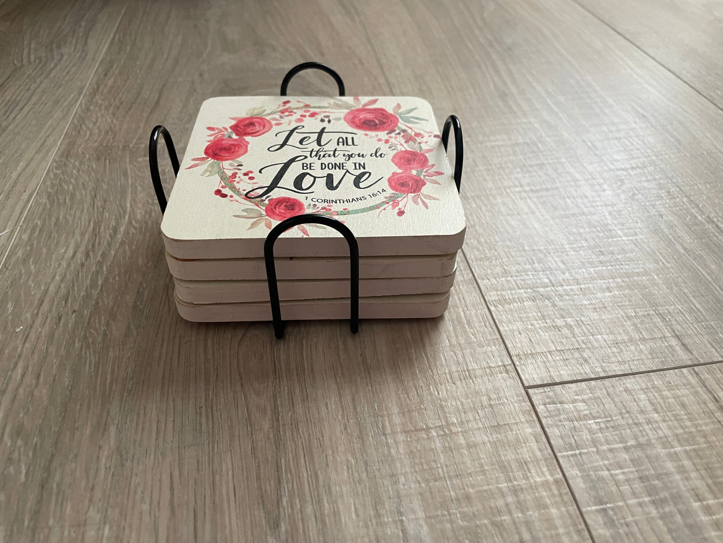 Christian Bible Verse Coaster Set