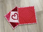 Valentine Gift Set of 2 Quilted Hot Pads