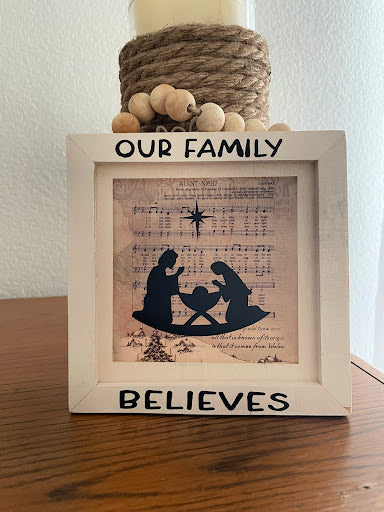 Christian Mini Wood Signs, Faith Based Wall Decor, Christmas Wood Bead Hanging Decor