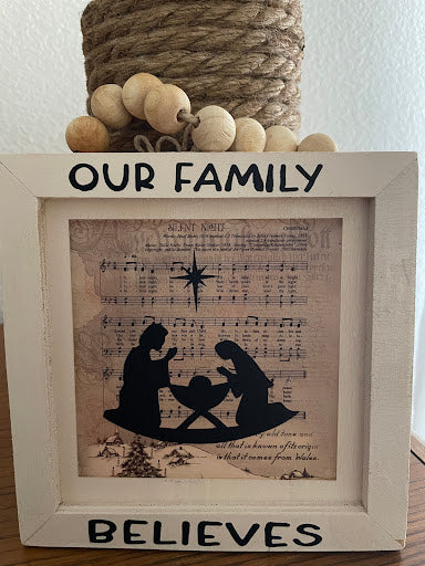 Christian Mini Wood Signs, Faith Based Wall Decor, Christmas Wood Bead Hanging Decor