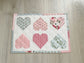 Quilted Large Casserole Hot Pad, Shabby Chic Valentine Decor