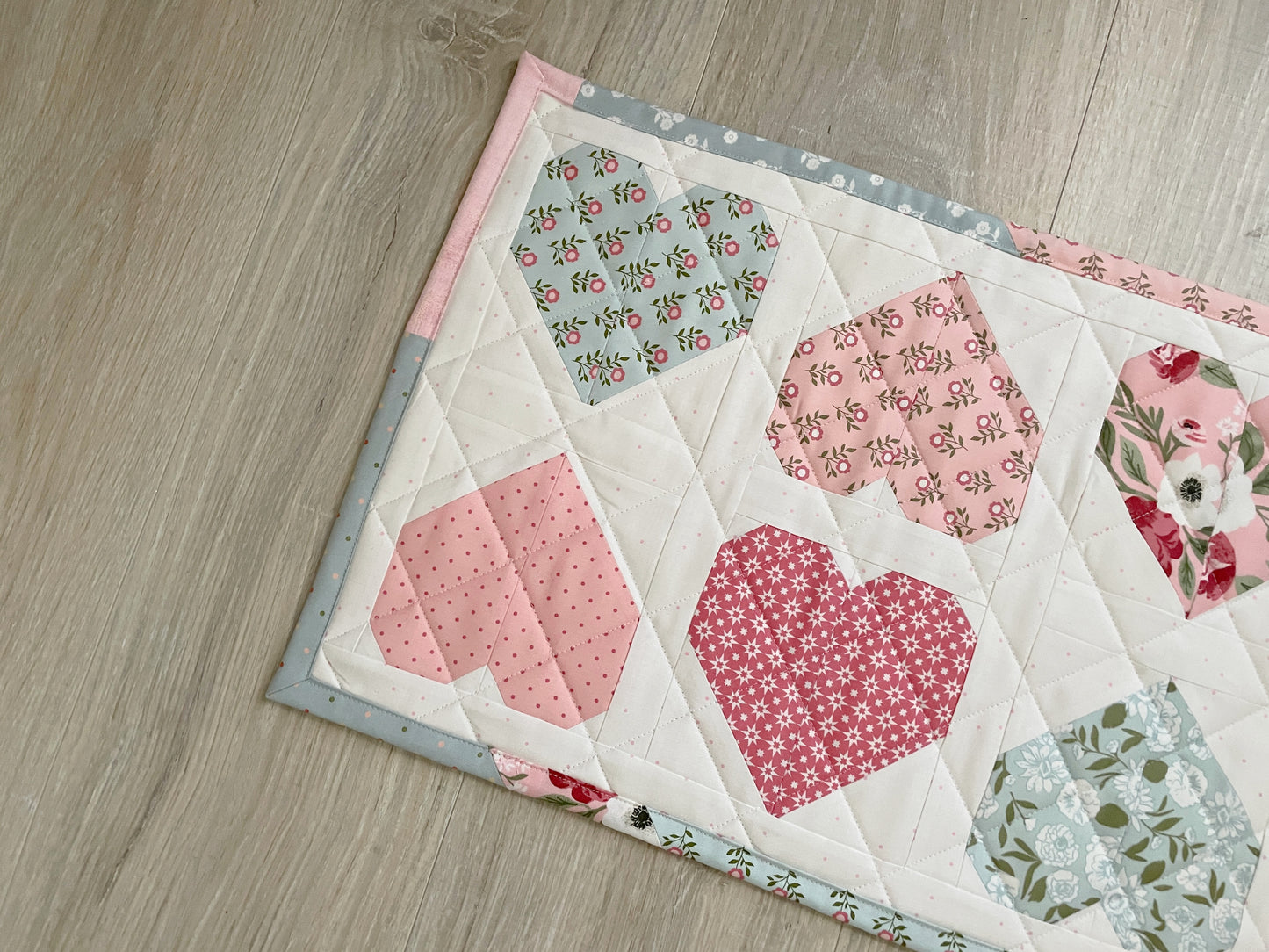 Quilted Large Casserole Hot Pad, Shabby Chic Valentine Decor