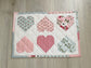 Quilted Large Casserole Hot Pad, Shabby Chic Valentine Decor