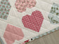 Quilted Large Casserole Hot Pad, Shabby Chic Valentine Decor