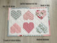 Quilted Large Casserole Hot Pad, Shabby Chic Valentine Decor