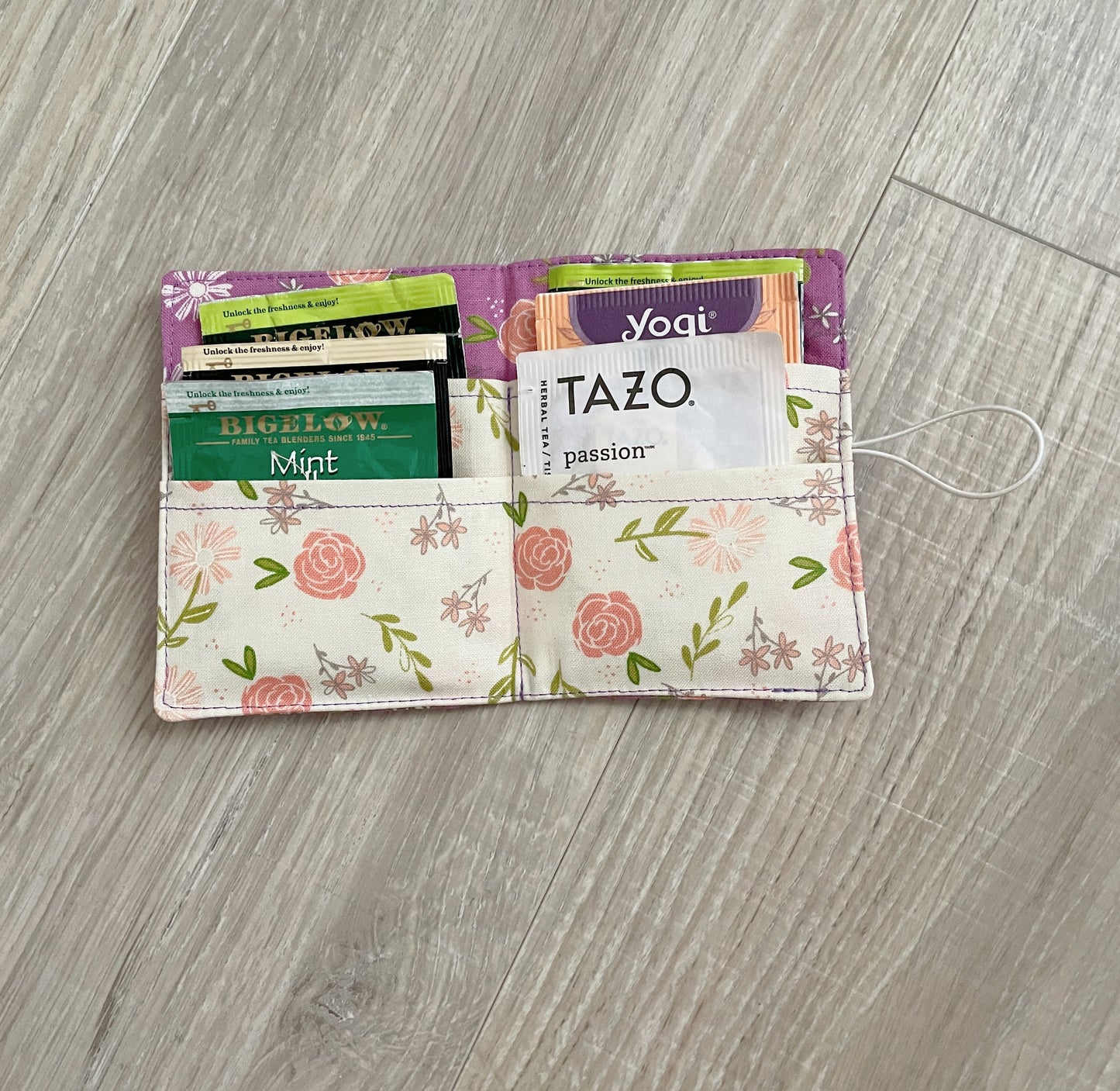 Tea Wallet, Tea Bag Holder Handmade