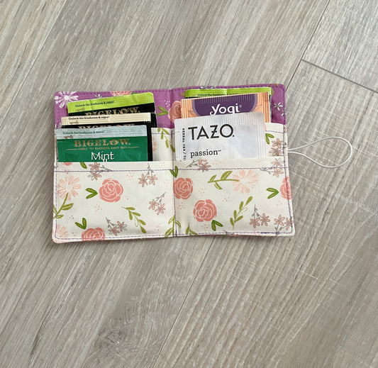 Tea Wallet, Tea Bag Holder Handmade