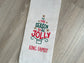 Personalized Christmas Tree Kitchen Towel, Holiday Decor