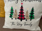 Personalized Christmas Pillow, Family Name Christmas Decor