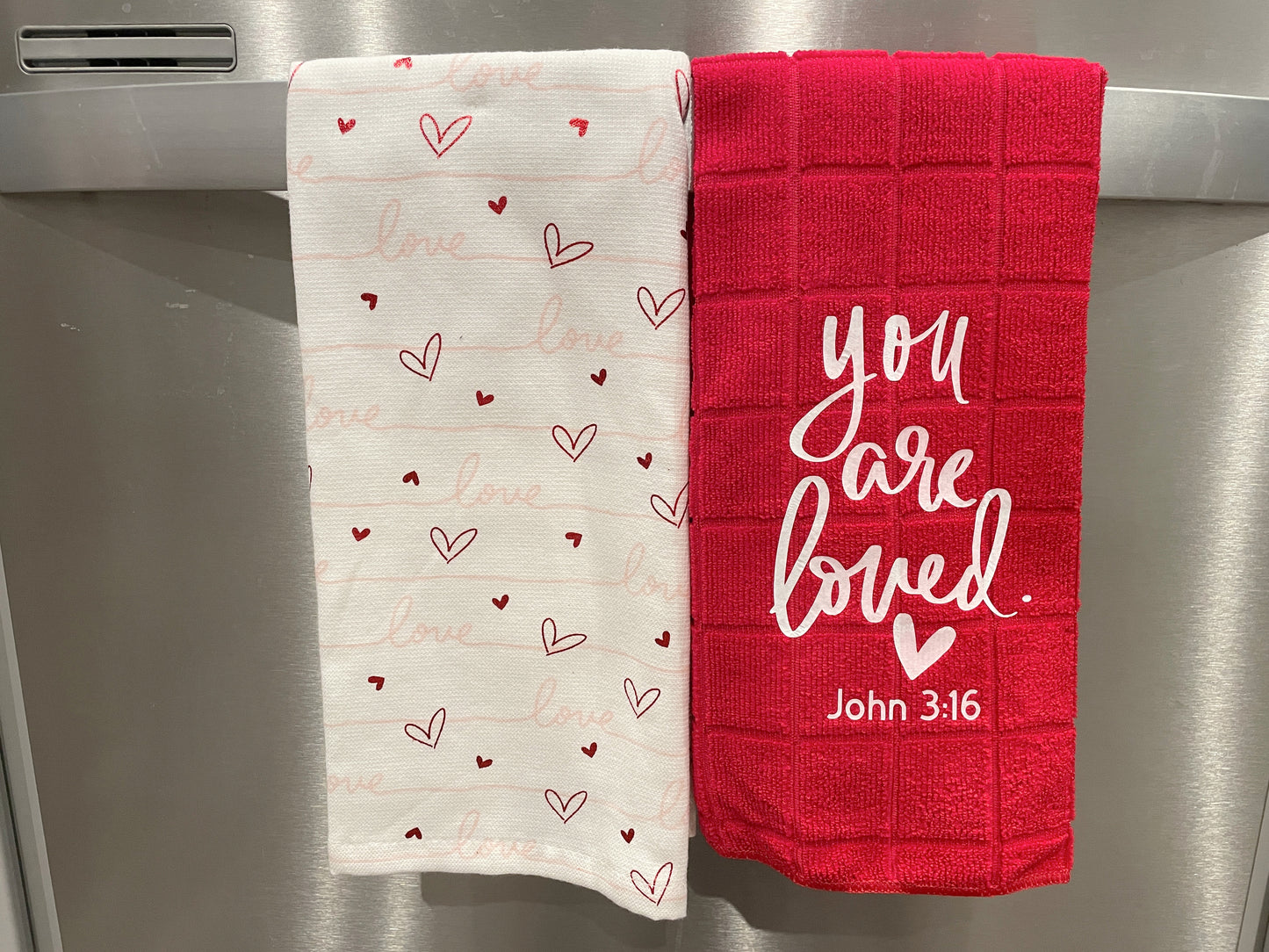 Valentine Day Decor, You are Loved Kitchen Towel Gift Set