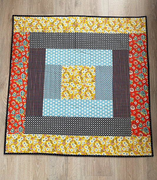 Gender Neutral Baby Quilt, Handmade Baby Quilt, Modern Patchwork Baby Quilt