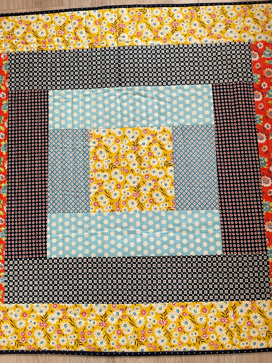 Gender Neutral Baby Quilt, Handmade Baby Quilt, Modern Patchwork Baby Quilt