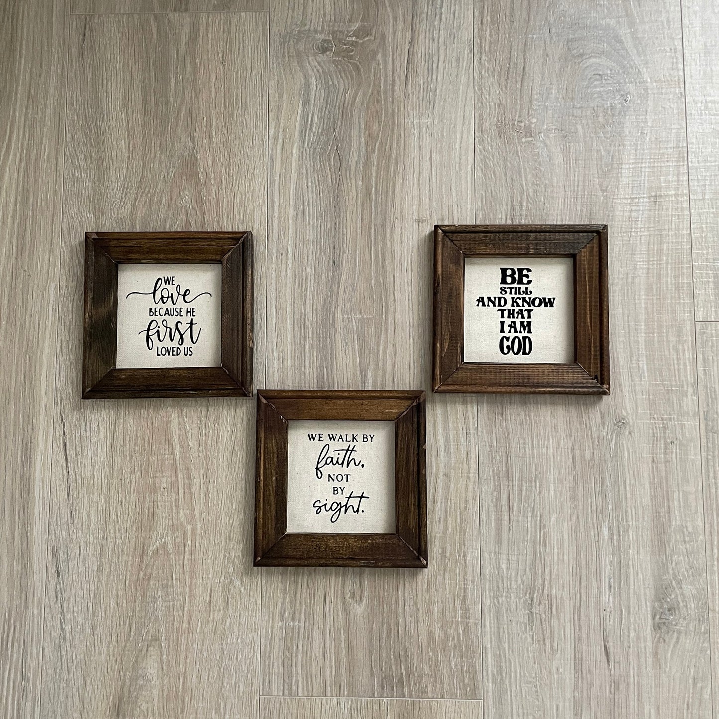 Christian Mini Wood Signs, Faith Based Wall Decor