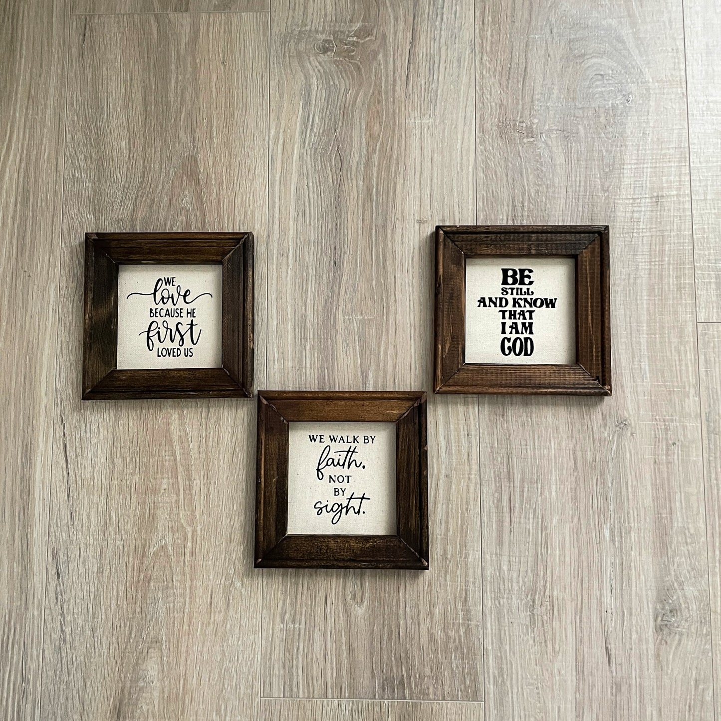 Christian Mini Wood Signs, Faith Based Wall Decor