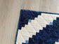 Handmade Casserole Hot Pad, Oversized Kitchen Potholder, Blue and White Table Centerpiece
