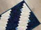 Handmade Casserole Hot Pad, Oversized Kitchen Potholder, Blue and White Table Centerpiece
